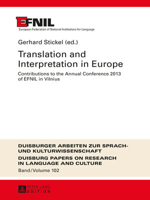 cover image of Translation and Interpretation in Europe